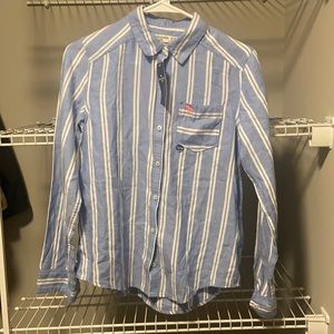 NWT * Abercrombie and Fitch blue and white stripe girls shirt in size 13/14